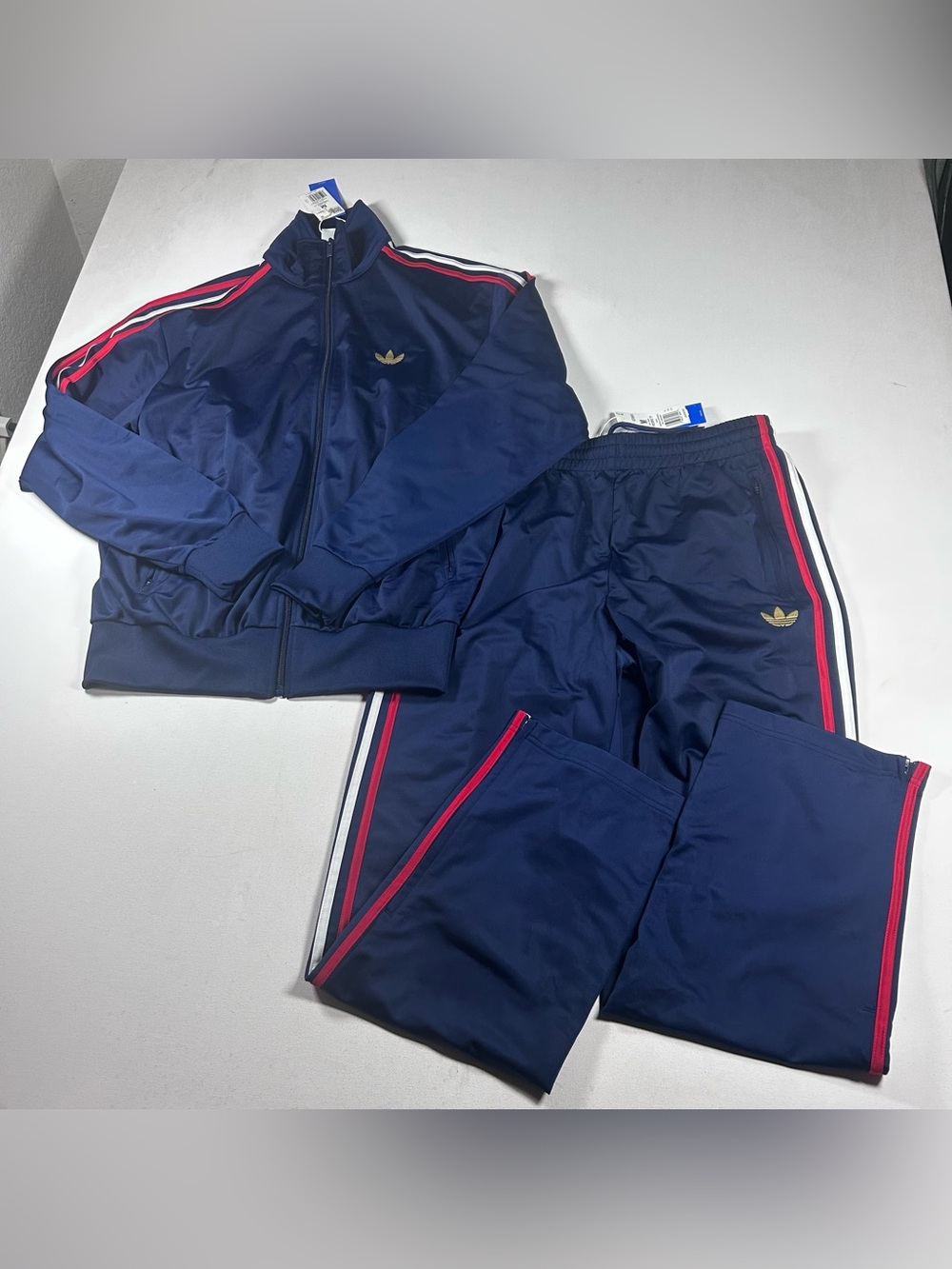 ADIDAS Originals Firebird Mens Tracksuit Jacket & Pants Indigo Blue New Mens M